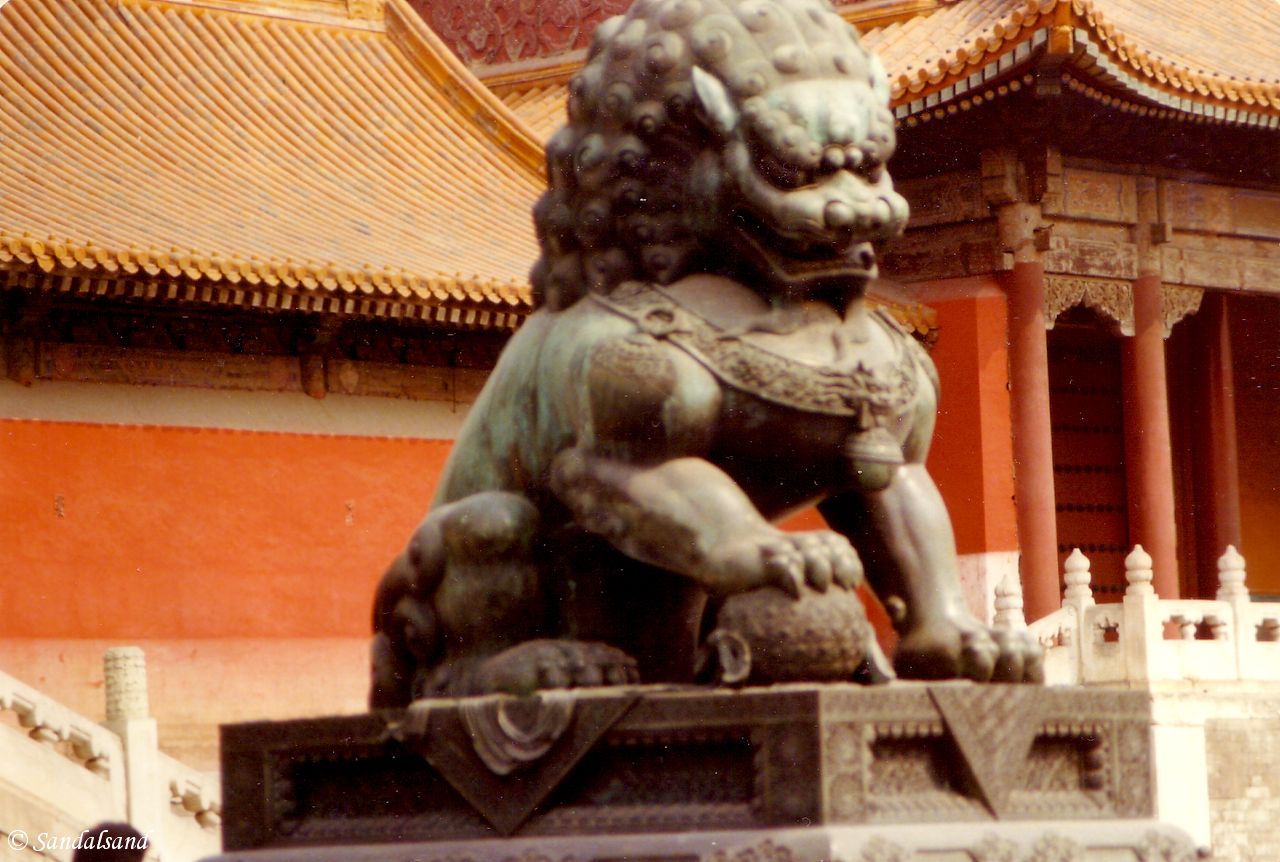 Guarding Lion in the Forbidden City China - Beijing - Forbidden City