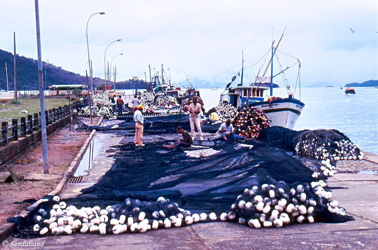 Brazil - Angra dos Reis - Fishing nets in harbour Brazil - Angra dos Reis - Fishing nets in harbour