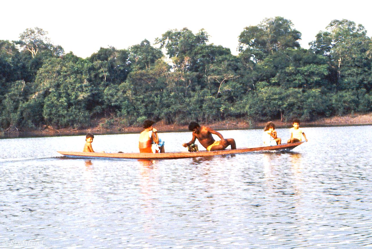 Brazil - Amazonas safari - Family on the move on an Amazon tributary river Brazil - Amazonas safari - Family on the move on an Amazon tributary river