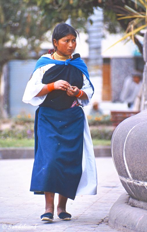 Ecuador - Young Otavalo woman in traditional costume Ecuador - Young Otavalo woman in traditional costume