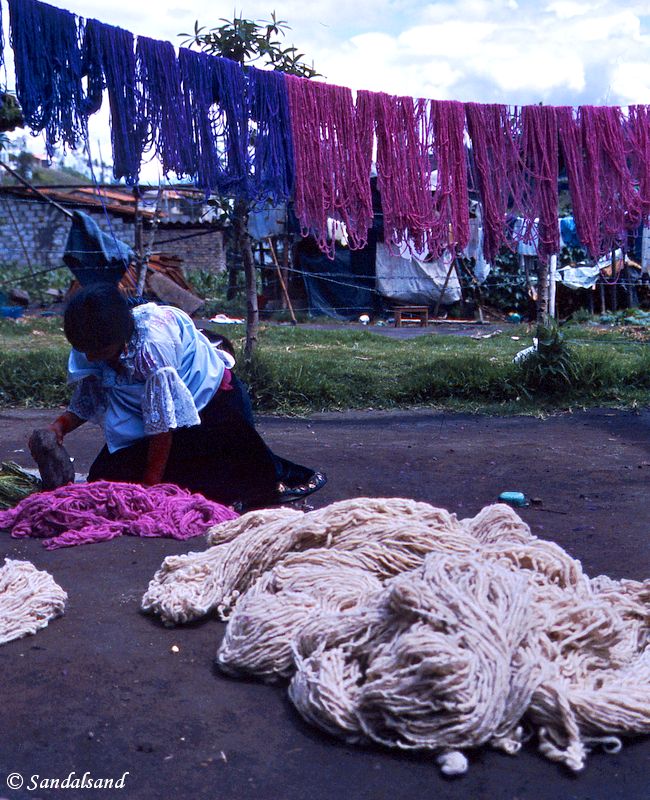Ecuador - Wool dyers outside Otavalo Ecuador - Wool dyers outside Otavalo