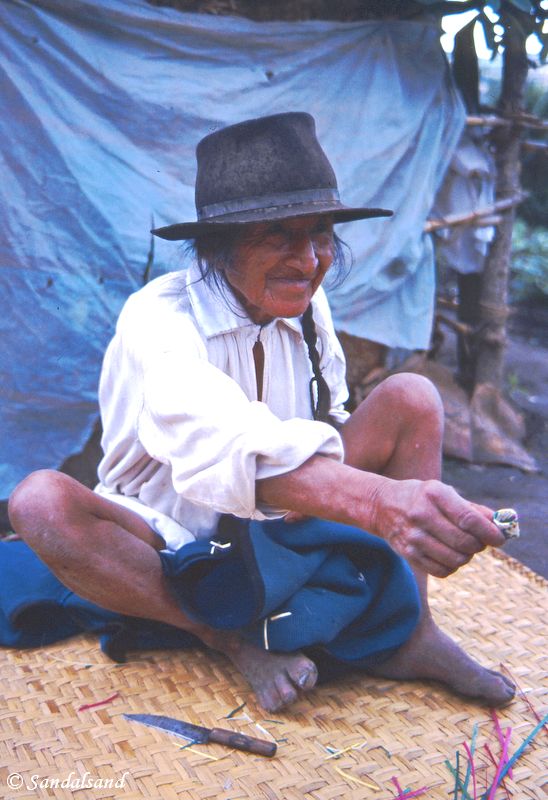 Ecuador - Old basket weaver near Otavalo Ecuador - Old basket weaver near Otavalo