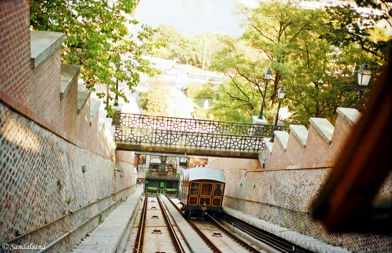 Hungary - Budapest - Funicular up from the Danube River Hungary - Budapest - Funicular up from the Danube River
