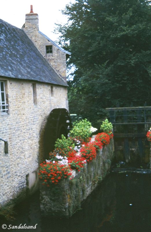 France - Bayeux street view, waterwheel France - Bayeux street view, waterwheel