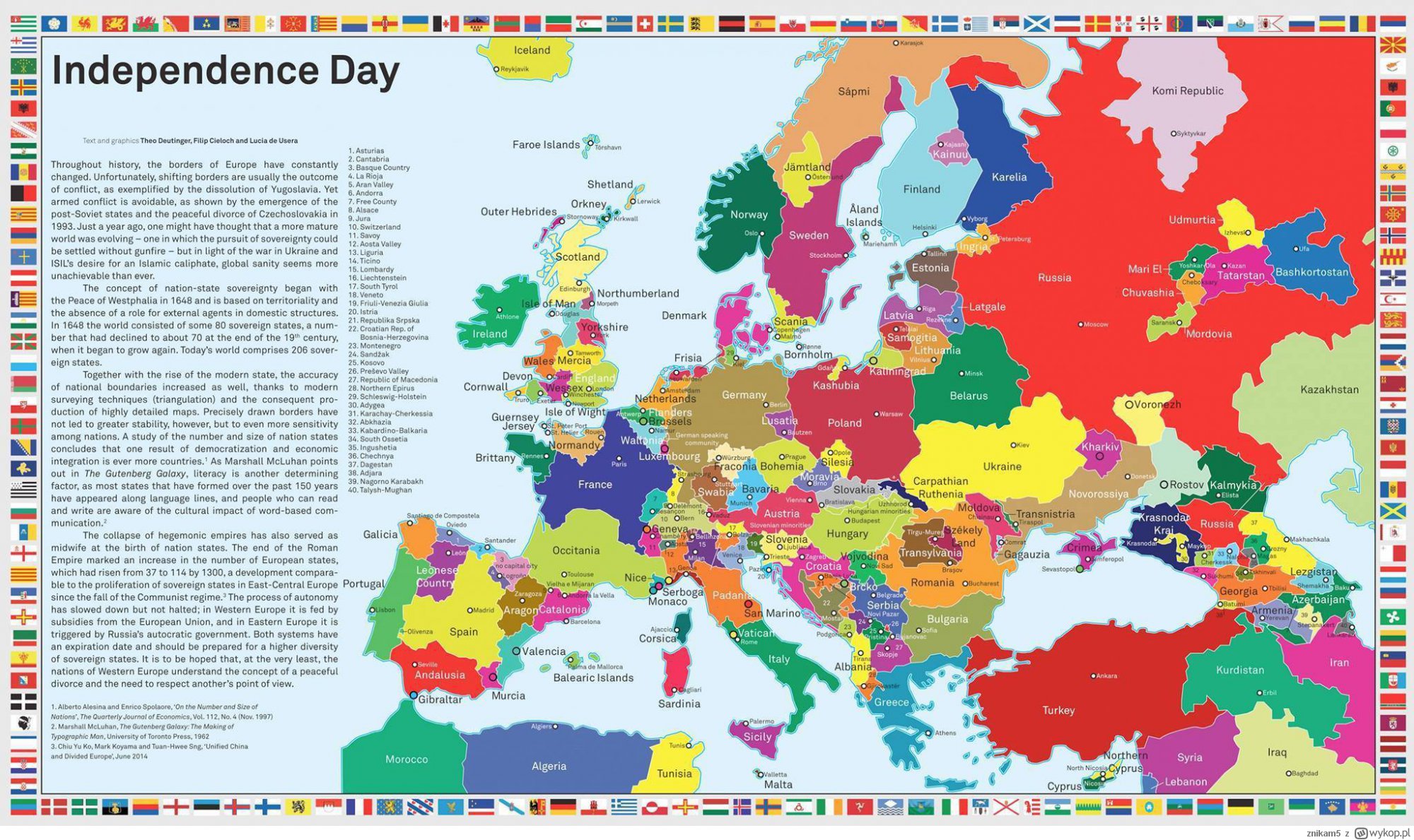 Europe according to secessionist movements