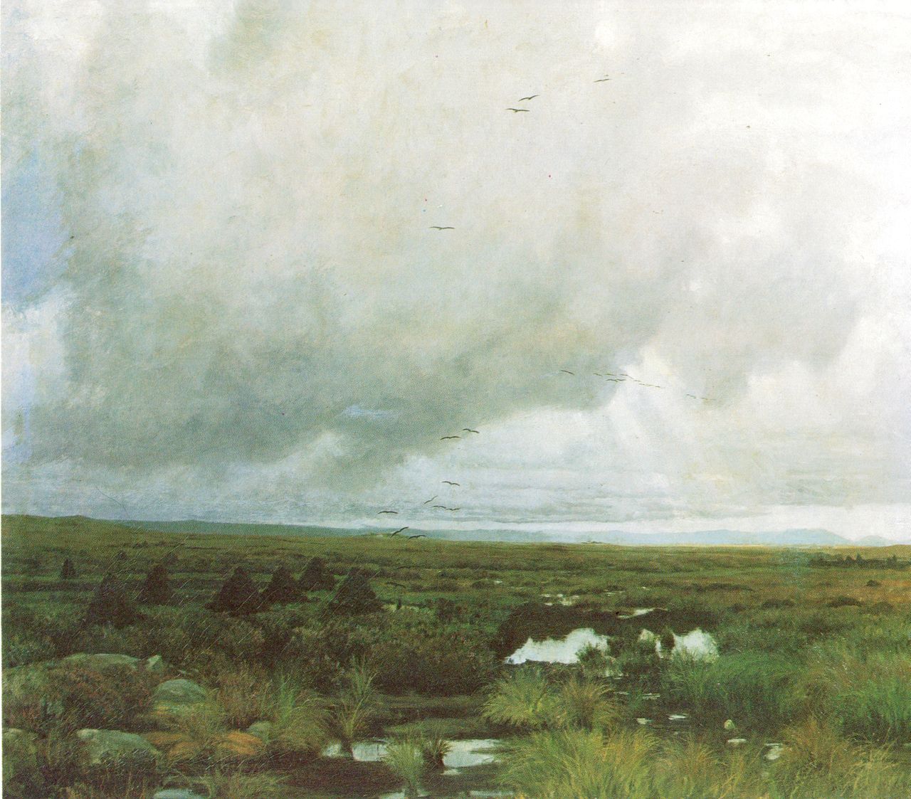 Jæren artwork - Kitty Lange Kielland (1843-1914) - Torvmyr (1880)