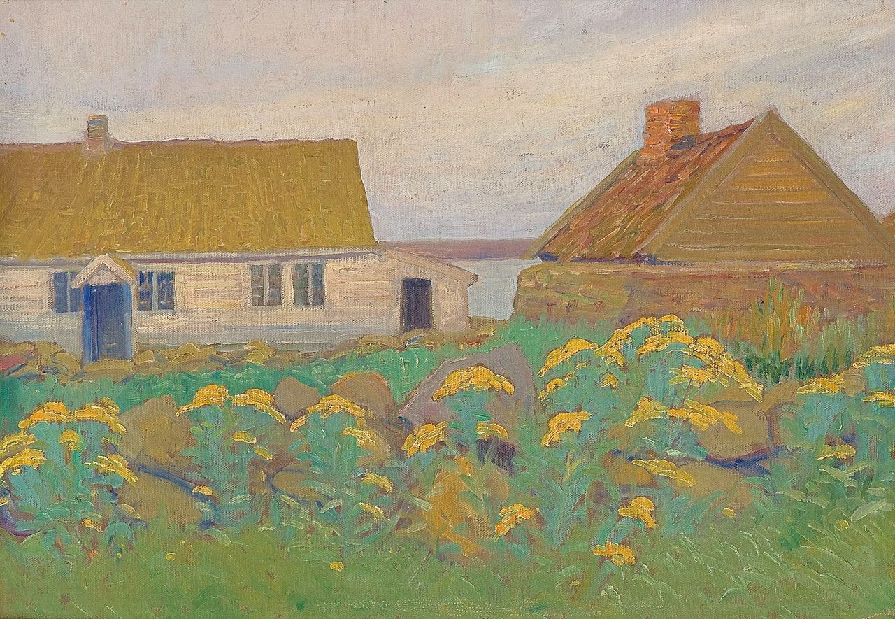 Jæren artwork - Per Gjemre (1864-1928) - Erga gård på Jæren
