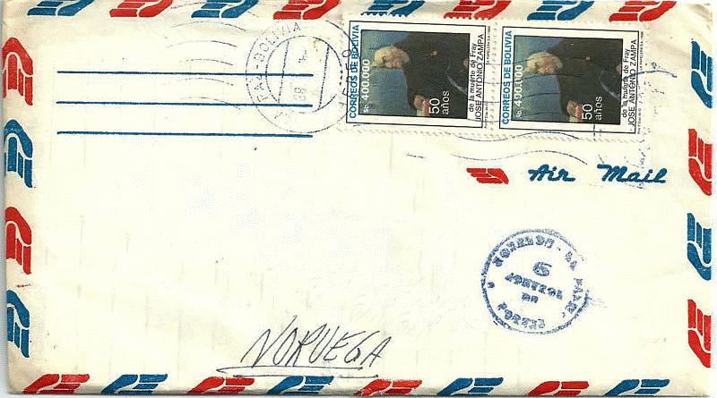 SA 1987-88 Envelope-06 La Paz
