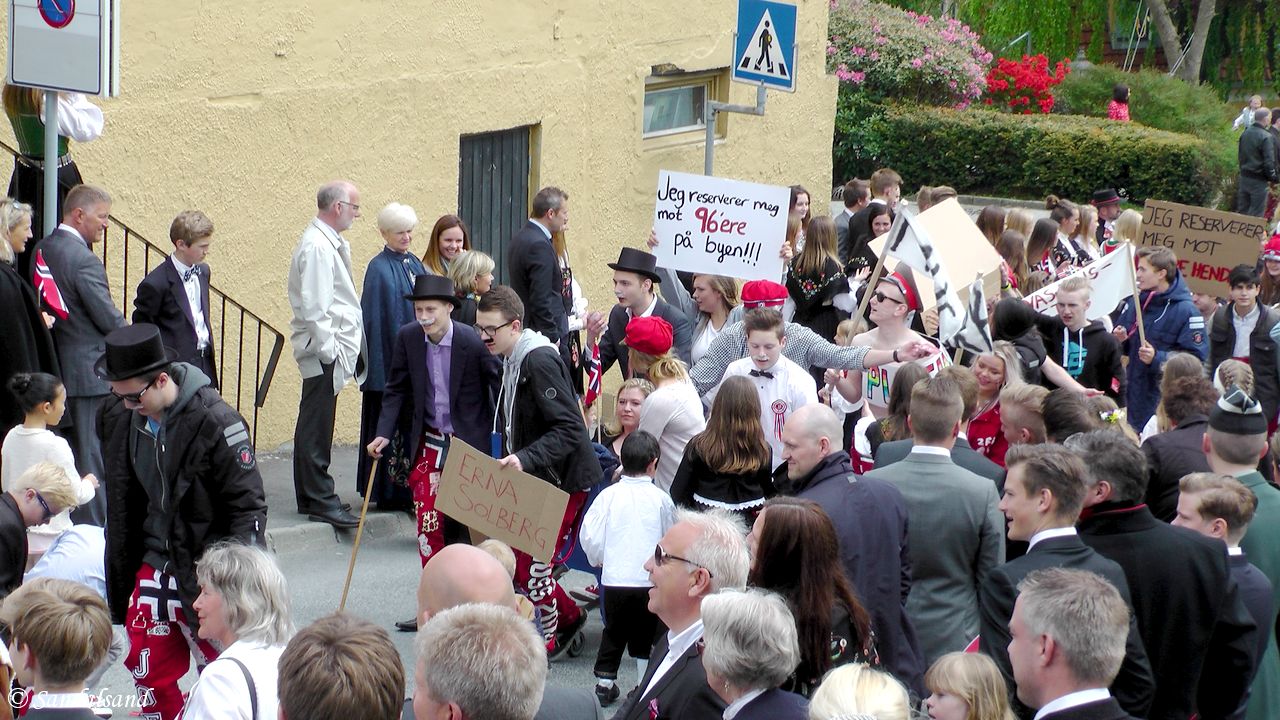 The parade of the "Russ" in Stavanger, 2014